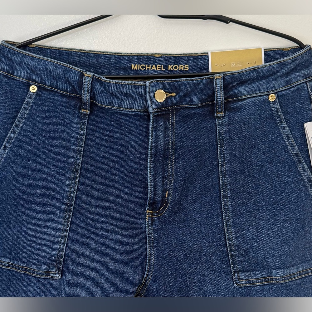 Michael Kors Straight Cropped High Rise Cargo Jeans - Selma - Picture 7 of 11